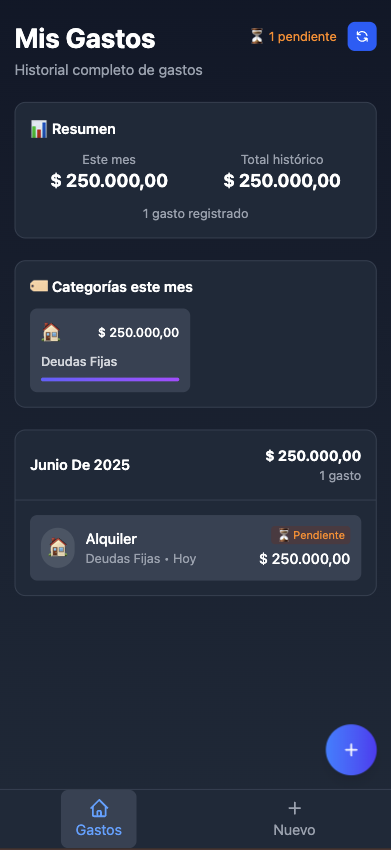 Gastos App Screenshot